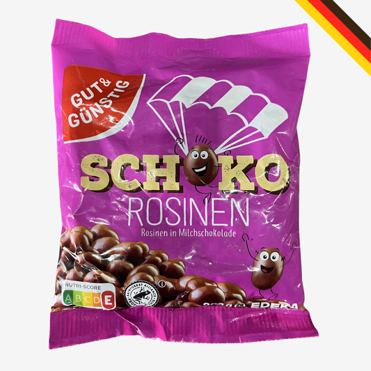 Chocolate coated raisins